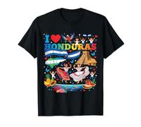 Mapa de la Bandera de I Love Honduras Camiseta