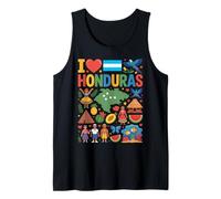 Mapa de la Bandera de I Love Honduras Camiseta sin Mangas