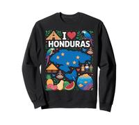 Mapa de la Bandera de I Love Honduras Sudadera