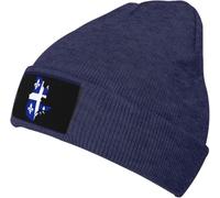 Mapa De La Bandera De Quebec Unisex Gorro De Punto Cálido Gorros con Vuelta Deportivo Gorro Invierno para Clima Frío Pasear Al Perro Correr