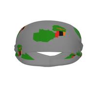 Mapa de la bandera de Zambia Eleva tu rendimiento con muñequeras de moda: ¡ideales para cualquier actividad!