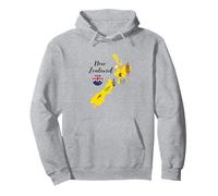 Mapa de la nación kiwi - Orgullo de Nueva Zelanda & Iconos culturales Sudadera con Capucha