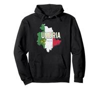 Mapa de la región Retro de Umbría Italia Recuerdo Vintage Sudadera con Capucha