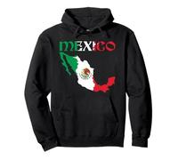 Mapa de la tierra de México, independencia de México, bandera mexicana Sudadera con Capucha