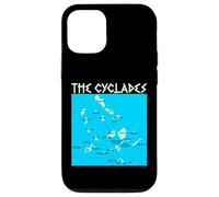 Mapa de Las Islas Cícladas griegas Adecuado para Hombres y Mujeres. Carcasa para iPhone 12/12 Pro