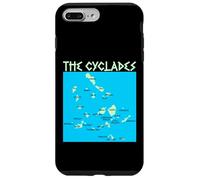 Mapa de Las Islas Cícladas griegas Adecuado para Hombres y Mujeres. Carcasa para iPhone 7 Plus/8 Plus