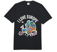 Mapa de Monumentos Europeos I Love Europe Comfort Colors Adult Heavyweight T-Shirt
