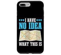 Mapa de Papel Retro con Texto en inglés I Have No Idea What This Is Funny Saying Carcasa para iPhone 7 Plus/8 Plus
