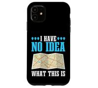Mapa de Papel Retro con Texto en inglés I Have No Idea What This Is Funny Saying Carcasa para iPhone 11
