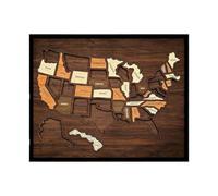 Mapa de Pared de Madera - Tablero Decorativo de Recuerdos de Viaje, exhibición Personalizada de un país Aventurero, Escultura Continental Colgante, Collage geográfico | Regalo para Pare