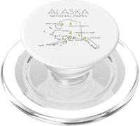 Mapa de Parque Nacional de Alaska Denali Gates Arctic Anchorage Snow PopSockets PopGrip para MagSafe