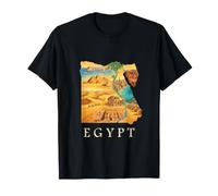 Mapa de raíces egipcias - Pirámides de El Cairo Giza Egipto Souvenir Camiseta