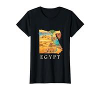 Mapa de raíces egipcias - Pirámides de El Cairo Giza Egipto Souvenir Camiseta gráfica económica, Mujer, Negro, M
