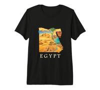 Mapa de raíces egipcias - Pirámides de El Cairo Giza Egipto Souvenir Camiseta Premium