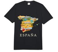 Mapa de raíces españolas - Barcelona Madrid Sevilla España Souvenir Comfort Colors Adult Heavyweight T-Shirt