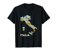 Mapa de raíces Italianas - Roma Venecia Milán Toscana Italia Souvenir Camiseta