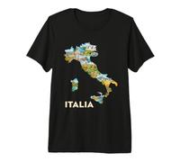 Mapa de raíces Italianas - Roma Venecia Milán Toscana Italia Souvenir Camiseta Premium