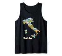 Mapa de raíces Italianas - Roma Venecia Milán Toscana Italia Souvenir Camiseta sin Mangas