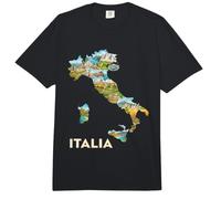 Mapa de raíces Italianas - Roma Venecia Milán Toscana Italia Souvenir Comfort Colors Adult Heavyweight T-Shirt