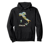 Mapa de raíces Italianas - Roma Venecia Milán Toscana Italia Souvenir Sudadera con Capucha
