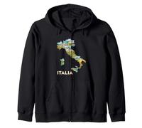 Mapa de raíces Italianas - Roma Venecia Milán Toscana Italia Souvenir Sudadera con Capucha
