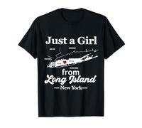 Mapa de Recuerdos de Mujer de Long Island Nueva York Solo una Chica de LI Camiseta