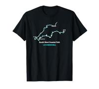 Mapa de Ruta de South West Coast Path Trail en Inglaterra Camiseta