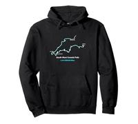 Mapa de Ruta de South West Coast Path Trail en Inglaterra Sudadera con Capucha