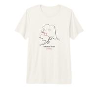 Mapa de Ruta del Camino Histórico Nacional de Iditarod Camiseta Premium