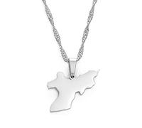 Mapa de Saint Vincent y el Collar del Colgante de Granadines para Hombres - Union Island Saint Vincent y los Collares de la Cadena Colgante de Granadines para Mujeres Joyas de Joyas