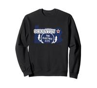 Mapa de Scranton The Electric City, Pensilvania, PA Souvenir Sudadera