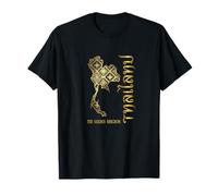 Mapa de Tailandia Reino Dorado Bangkok Viajes Vacaciones Camiseta