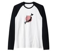 Mapa de Tierra del Sol Naciente Japón Camiseta Manga Raglan