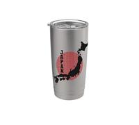 Mapa de Tierra del Sol Naciente Japón Vaso térmico de acero inoxidable de doble pared
