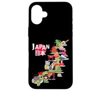 Mapa de Viaje de la Bandera de Japón Orgullo japonés Okinawa Tokio Love Carcasa para iPhone 16 Plus