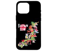 Mapa de Viaje de la Bandera de Japón Orgullo japonés Okinawa Tokio Love Carcasa para iPhone 16 Pro MAX