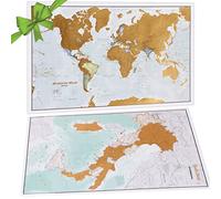 Mapa de viaje de Scratch the World® - Mapamundi para raspar, incluye mapa de Italia para raspar, Maps International, más de 50 años en la creación de mapas, excelente idea regalo