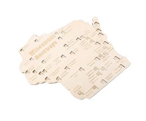 Mapa de Wisconsin con Carreteras y Ciudades Detalladas, Tablero de Vías en Madera Artesanal Hecha de Haya para Decoración Hogar, Incluye 1