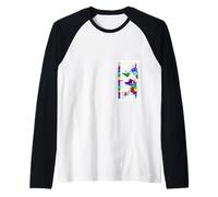Mapa de Zona horaria Mundial Camiseta Manga Raglan
