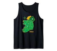 Mapa del Condado de Donegal Irlanda Viajes a Eire Irish Camiseta sin Mangas