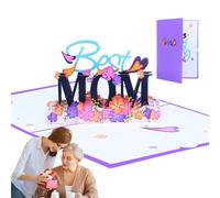 Mapa del Día de la Madre con flores - Greeting Card Mom, amor regalo amoroso hecho a mano | Tarjeta de felicitación para el día de la madre, abuela, hija, perfecta para cancel