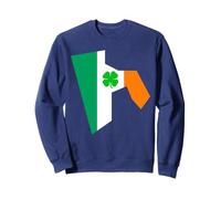Mapa del estado de Rhode Island Bandera irlandesa Día de San Patricio Sudadera