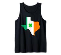 Mapa del estado de Texas, bandera irlandesa, día de San Camiseta sin Mangas