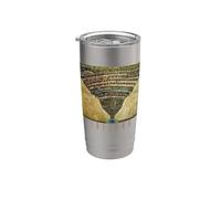 Mapa del infierno Botticelli. Divina Comedia Dante regalo Vaso térmico de acero inoxidable de doble pared