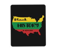 Mapa del Mes De La Historia Afroamericana De Estados Unidos Mouse Pad Agradable Alfombrilla De Escritorio Duradero Mousepad para Ordenador Hogar Gaming 25X30Cm