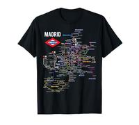 Mapa del Metro de Madrid Red Española de Metro Camiseta