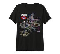 Mapa del Metro de Madrid Red Española de Metro Camiseta Premium