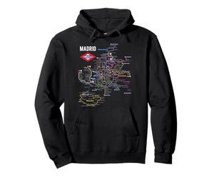 Mapa del Metro de Madrid Red Española de Metro Sudadera con Capucha