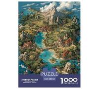 Mapa del Mundo 1000 Piezas Rompecabezas Juego De Familia Creativo Maravilloso Puzzle Regalo para La Relajación para Regalos De Viaje, Presente 52x38cm/1000pcs