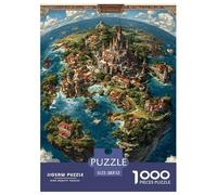 Mapa del Mundo 1000 Piezas Rompecabezas Juego De Familia Impresionante Maravilloso Puzzle Bonita Decoración Rompecabezas para Regalos De Viaje, Presente 52x38cm/1000pcs